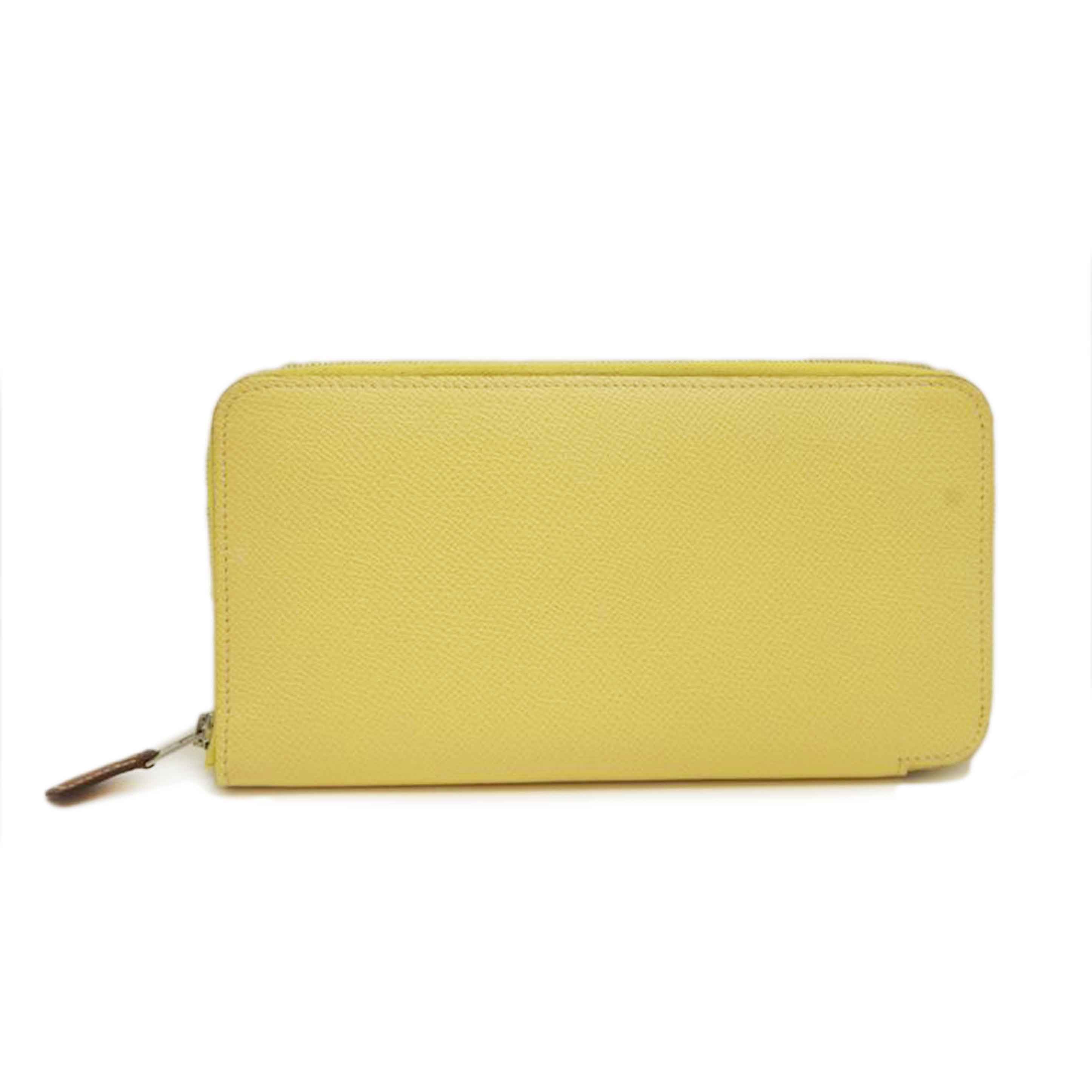 HERMES エルメス 長財布 2016年頃製造/アザップシルクイン/ヴォーエプソン/ジョーヌブッサン/弊社見立テ/X刻(***/エルメス/ABランク/09【中古】