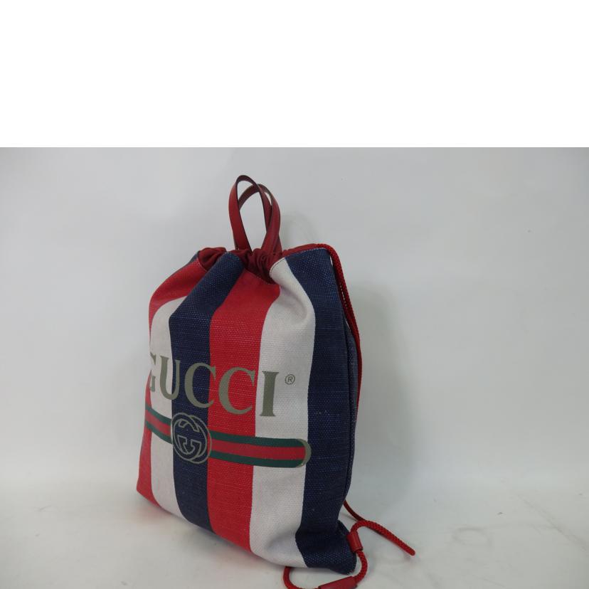 GUCCI グッチ リュック /トリカラーキャンバスレザーバックパック/473872//527***/ABランク/84