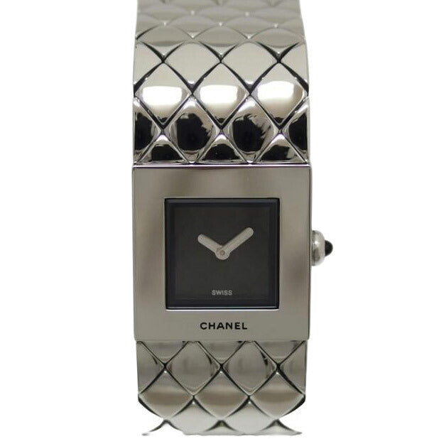 CHANEL シャネル ブラック文字盤 SS/マトラッセ/レディースウォッチ/クォーツ/H0009//Q.D*****/Aランク/04