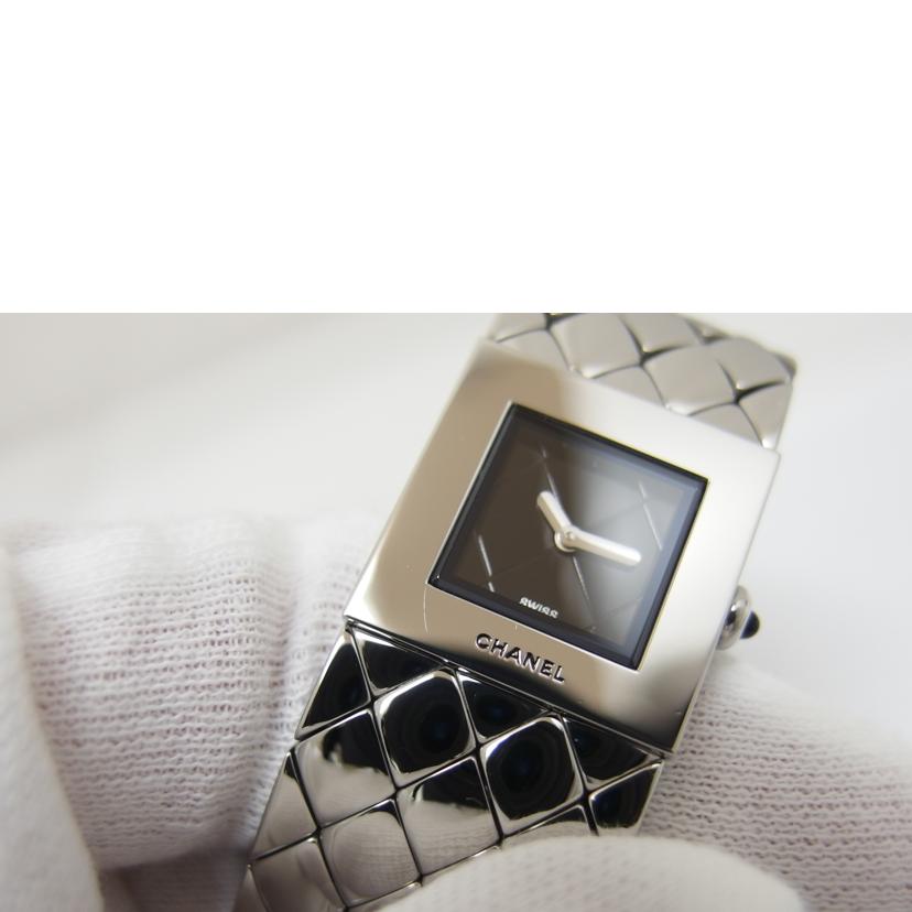 CHANEL シャネル ブラック文字盤 SS/マトラッセ/レディースウォッチ/クォーツ/H0009//Q.D*****/Aランク/04