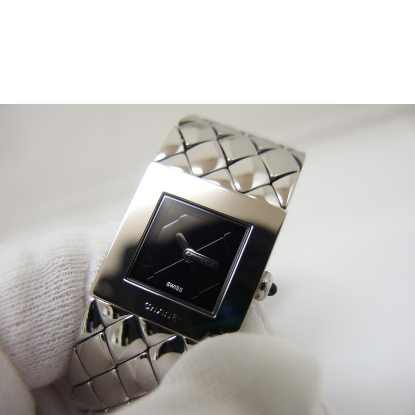 CHANEL シャネル ブラック文字盤 SS/マトラッセ/レディースウォッチ/クォーツ/H0009//Q.D*****/Aランク/04