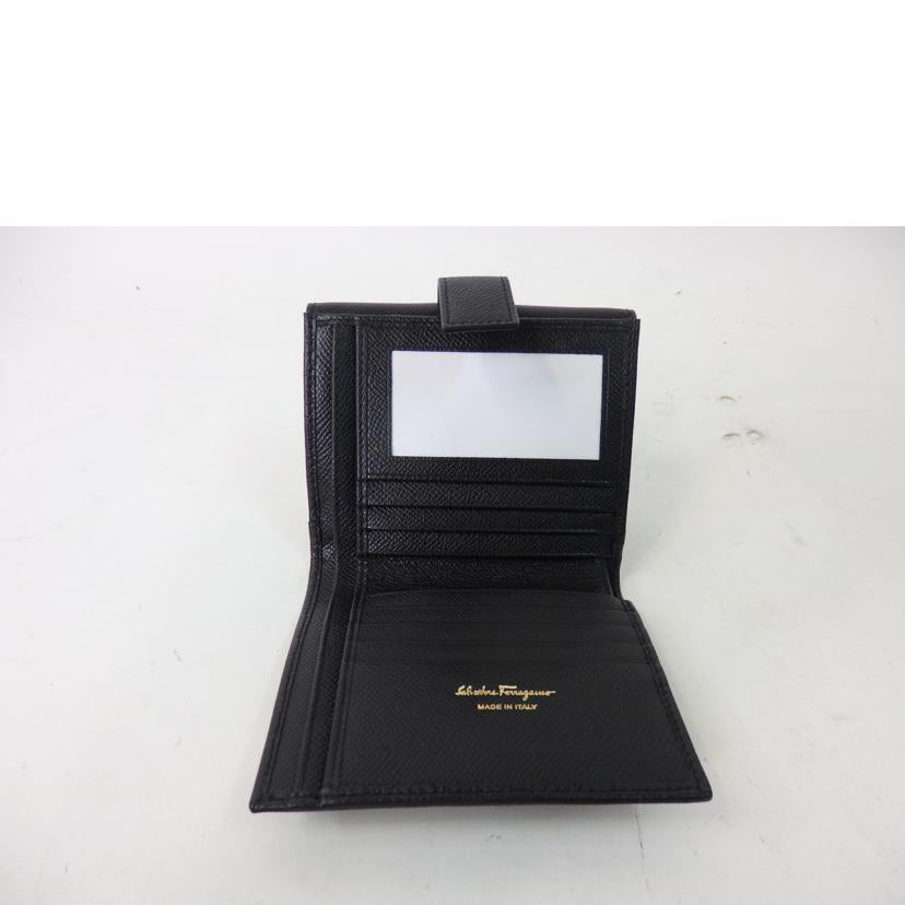 Salvatore Ferragamo サルバトーレ・フェラガモ/ガンチーニ2つ折り財布/黒/DP-22C877//SAランク/84