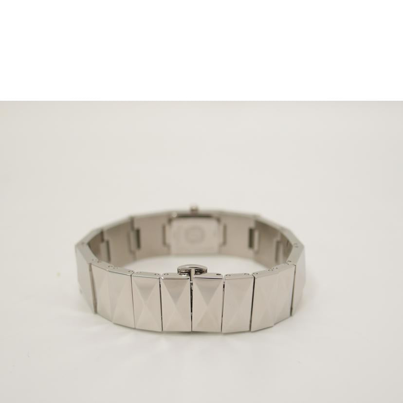 FENDI フェンディ 腕時計 ステンレス 黒文字盤 カットガラス レディース/ピラミッド・バングルウォッチ/クオーツ/4250L//001-429/SAランク/69