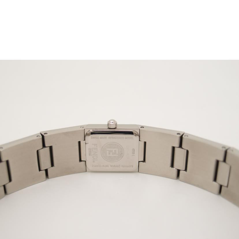 FENDI フェンディ 腕時計 ステンレス 黒文字盤 カットガラス レディース/ピラミッド・バングルウォッチ/クオーツ/4250L//001-429/SAランク/69