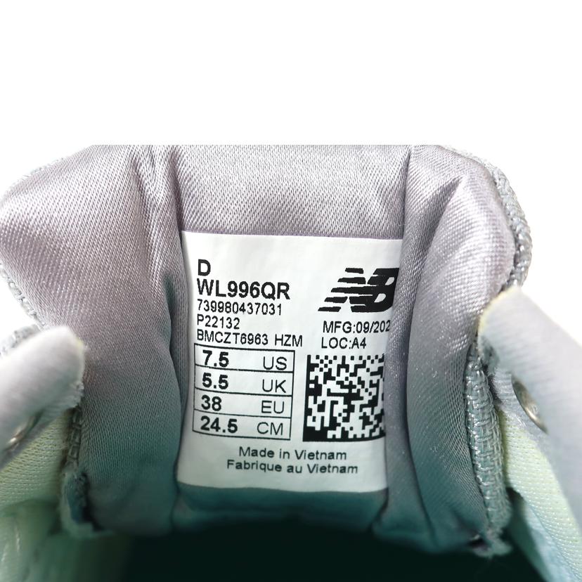 New Balance ニューバランス/レディーススニーカー 24.5cm ライトグレー/WL996QR//Aランク/65