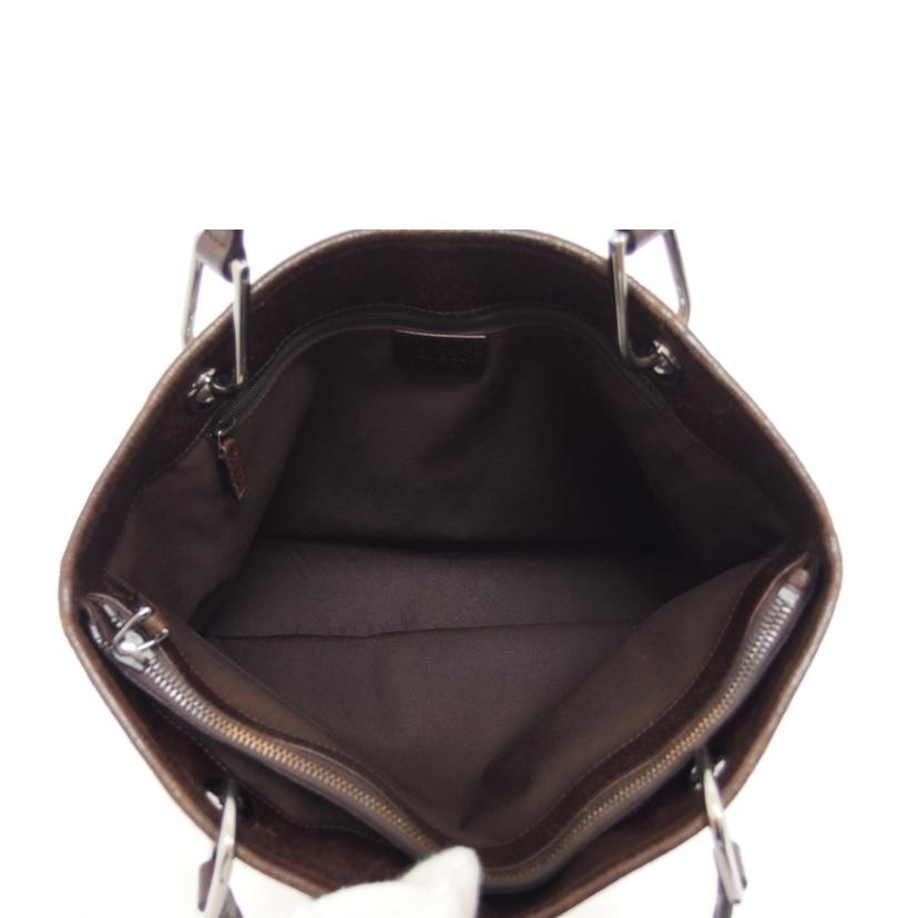 GUCCI グッチ キャンバス レザー/GGキャンバストートバッグ/ブラウン×ベージュ/120837//001***/Bランク/04