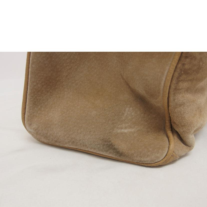 GUCCI グッチ オールドグッチ レザーハンドバッグ /バンブー/スエード2WAYショルダーバッグ/ベージュ/002・123//032*/Bランク/04