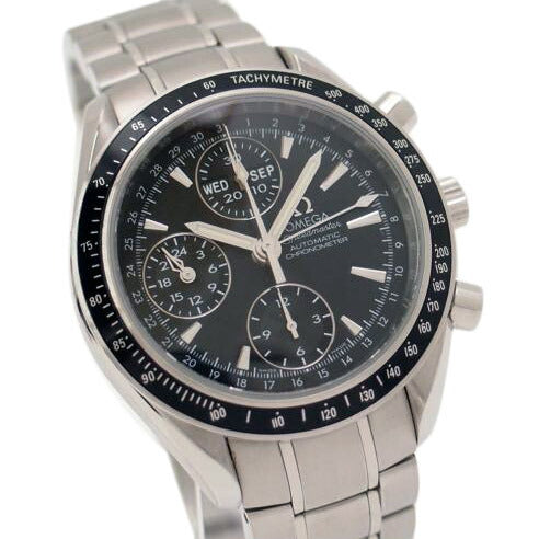 OMEGA オメガ 腕時計 オーバーホール済 新品仕上済 オートマ クロノグラフ デイト 黒文字盤 メンズ/スピードマスター・トリプルカレンダー/自動巻き/3220.50//84550420/SAランク/69