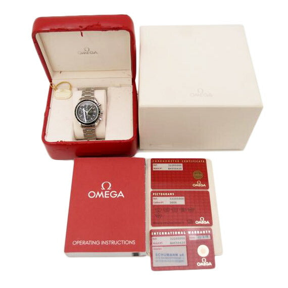 OMEGA オメガ 腕時計 オーバーホール済 新品仕上済 オートマ クロノグラフ デイト 黒文字盤 メンズ/スピードマスター・トリプルカレンダー/自動巻き/3220.50//84550420/SAランク/69