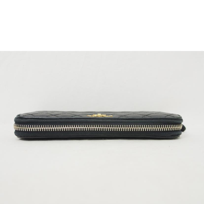 PRADA プラダ/キルティングレザー/ラウンドファスナー長財布//Bランク/78