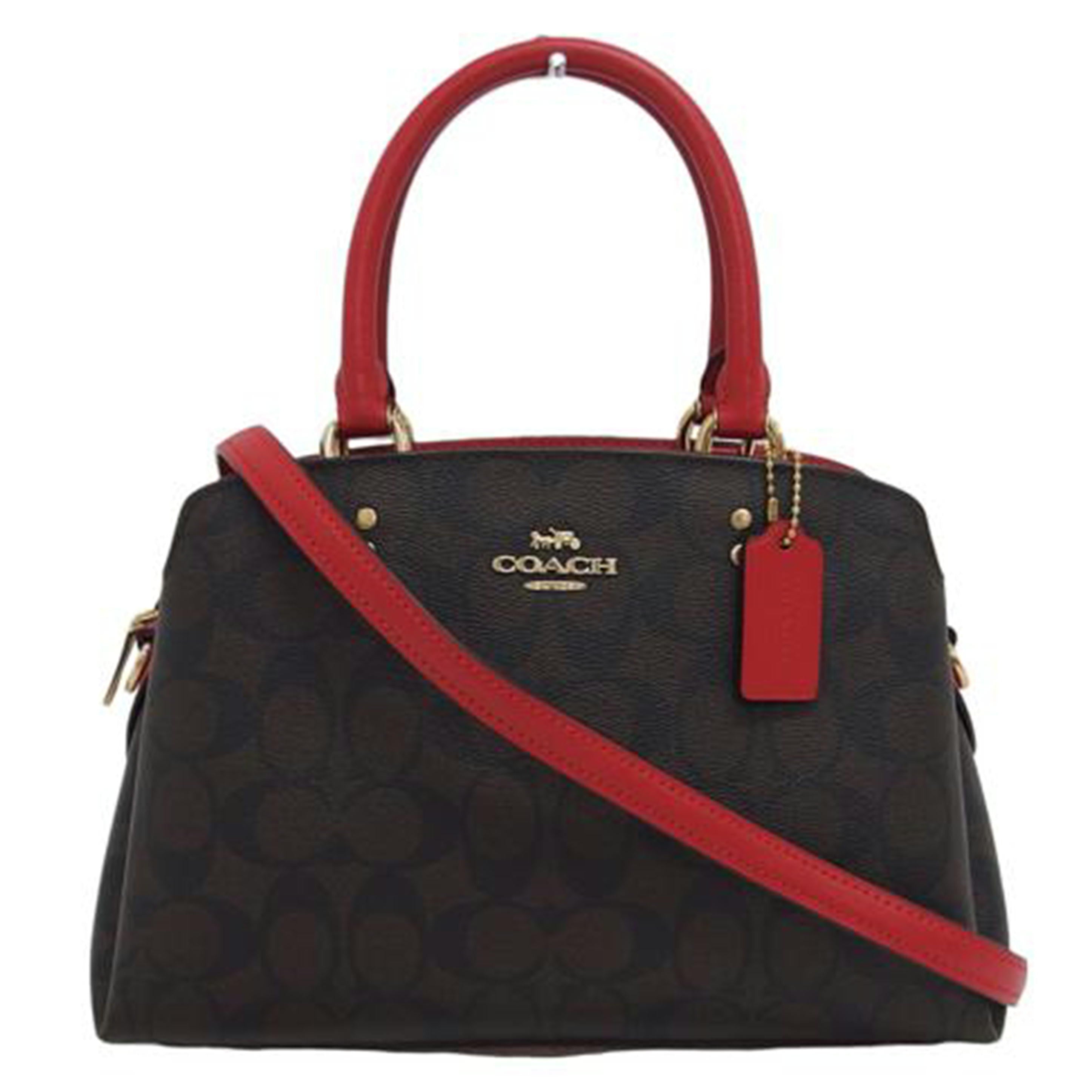 COACH コーチ PVC レザーハンドバッグ ショルダーバッグ/シグネチャー/ミニリリーキャリーオール2WAYバッグ/91494//B20**/Aランク/04