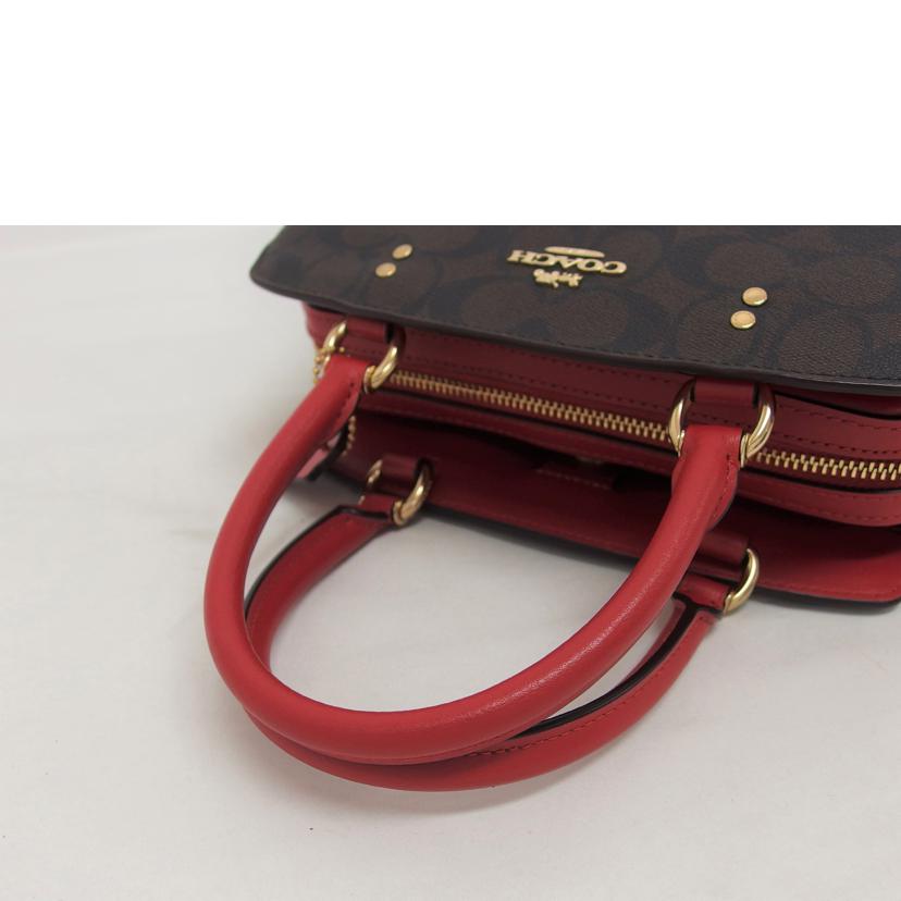 COACH コーチ PVC レザーハンドバッグ ショルダーバッグ/シグネチャー/ミニリリーキャリーオール2WAYバッグ/91494//B20**/Aランク/04