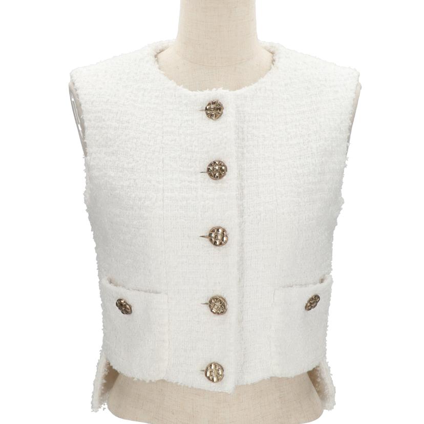 CHANEL シャネル/CHANEL ツィードベスト/ホワイト//ABランク/75
