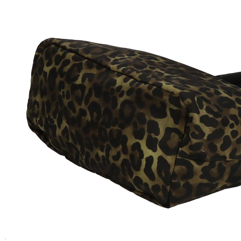 PRADA プラダ/リバーシブル テスート ナイロン 2Way トートバッグ/ヒョウ柄×ブラック//Aランク/01