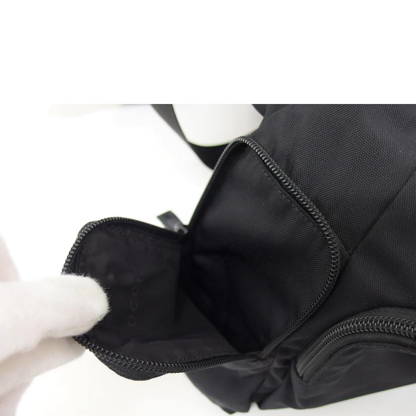 GUCCI グッチ ショルダーバッグ/ナイロン/メッセンジャーバッグ/ブラック/019・0323//002***/Bランク/04