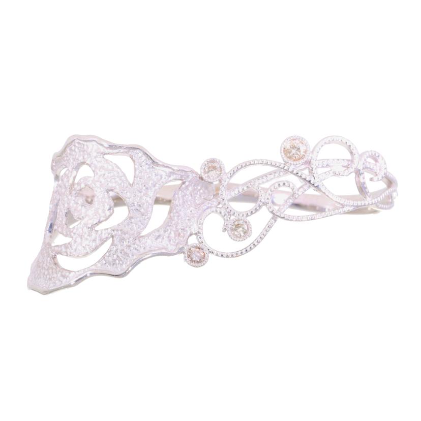 / 野嶋浩/K18WGダイヤリング0.11ct//ABランク/75