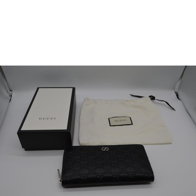 GUCCI/グッチシマラウンドファスナー長財布/473928//525040/ABランク/89