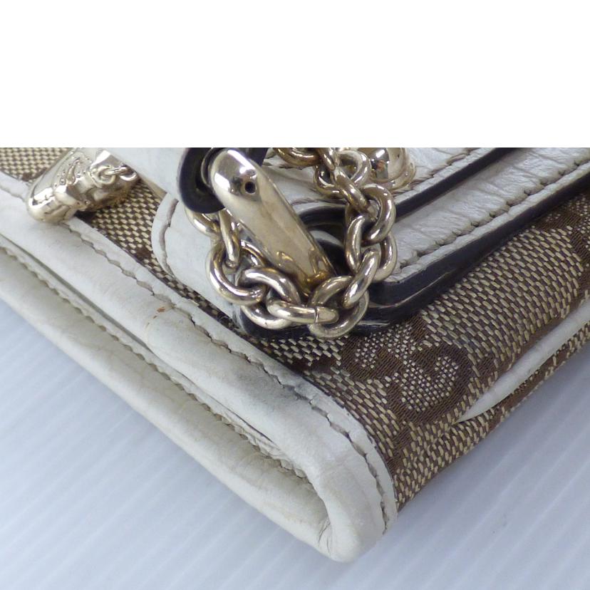 GUCCI グッチ/GGキャンバスレザーショルダー/144388//213***/Bランク/64