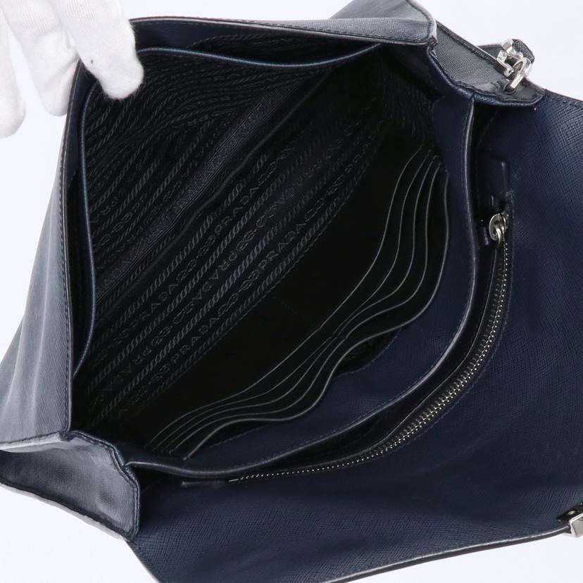 PRADA プラダ/プラダサフィアーノレザーセカンドバッグ/ネイビー/2VF005//56 */ABランク/75