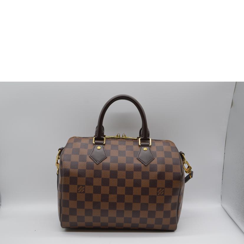 LOUIS VUITTON ルイヴィトン ルイ・ヴィトン ビトン ダミエ・エベヌ 市松模様 ブラウン 茶 ショルダーバッグ ハンドバッグ トートバッグ ブラウン メンズ レディース 定番 人気 LV 斜め掛け 肩がけ/スピーディ・バンドリエール25/ダミエ/エベヌ/N41368//MB5***/Aランク/89