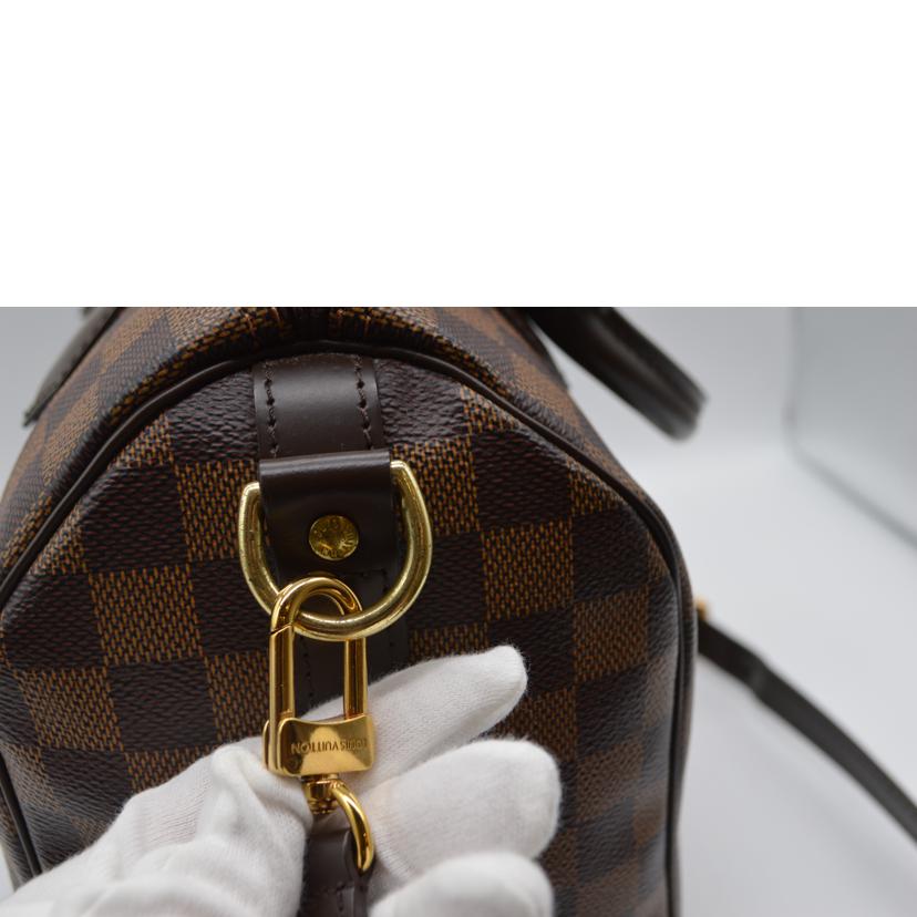 LOUIS VUITTON ルイヴィトン ルイ・ヴィトン ビトン ダミエ・エベヌ 市松模様 ブラウン 茶 ショルダーバッグ ハンドバッグ トートバッグ ブラウン メンズ レディース 定番 人気 LV 斜め掛け 肩がけ/スピーディ・バンドリエール25/ダミエ/エベヌ/N41368//MB5***/Aランク/89