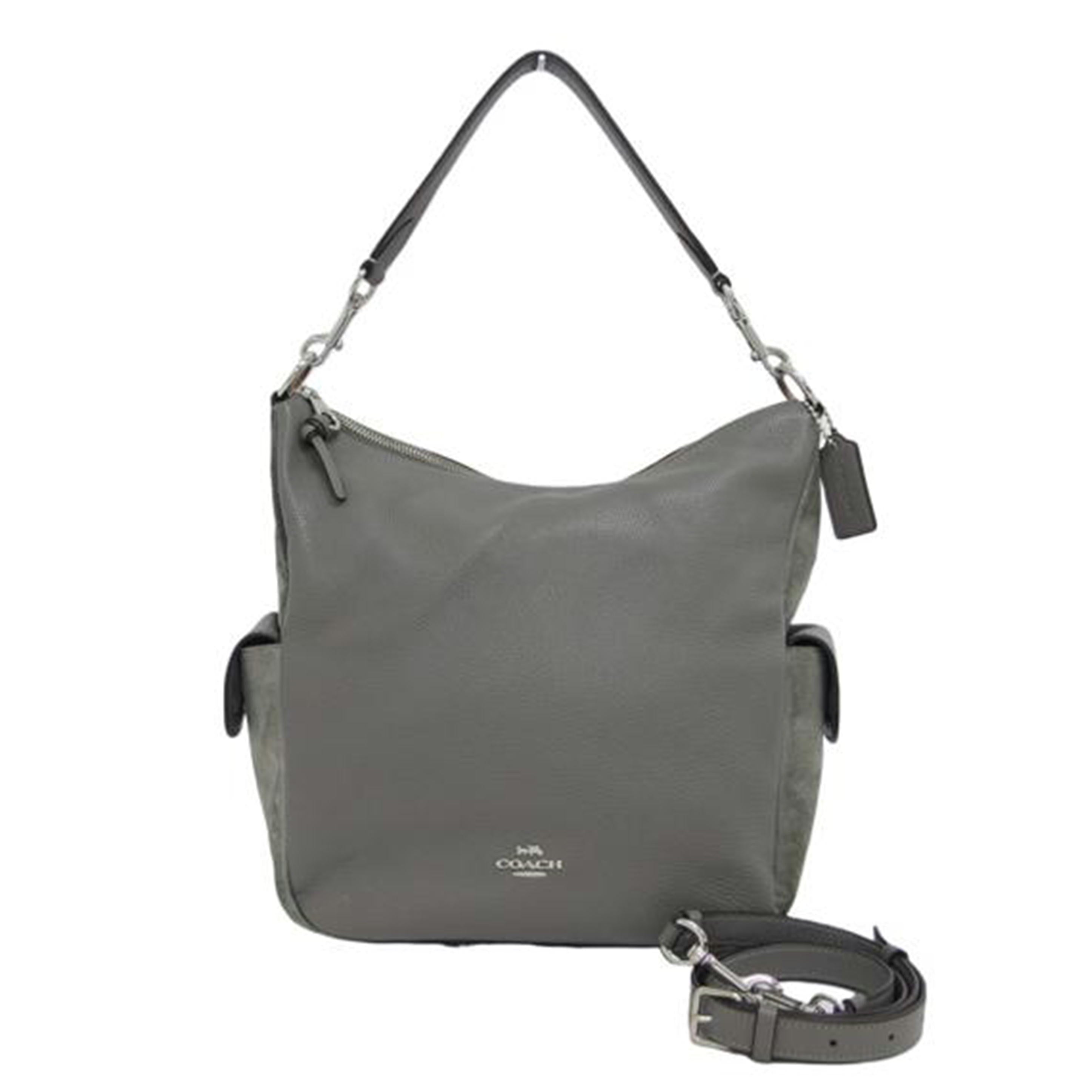 COACH コーチ レザー スエード ハンドバッグ クロスボディ/ペニー/2WAYショルダーバッグ/グレー/C1522//H20**/ABランク/04