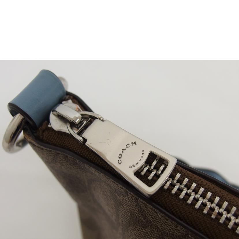 COACH コーチ PVC レザー ハンドバッグ トートバッグ/シグネチャー/2WAYショルダーバッグ/ライトブルー・ブラウン/F31477//K18**/ABランク/04