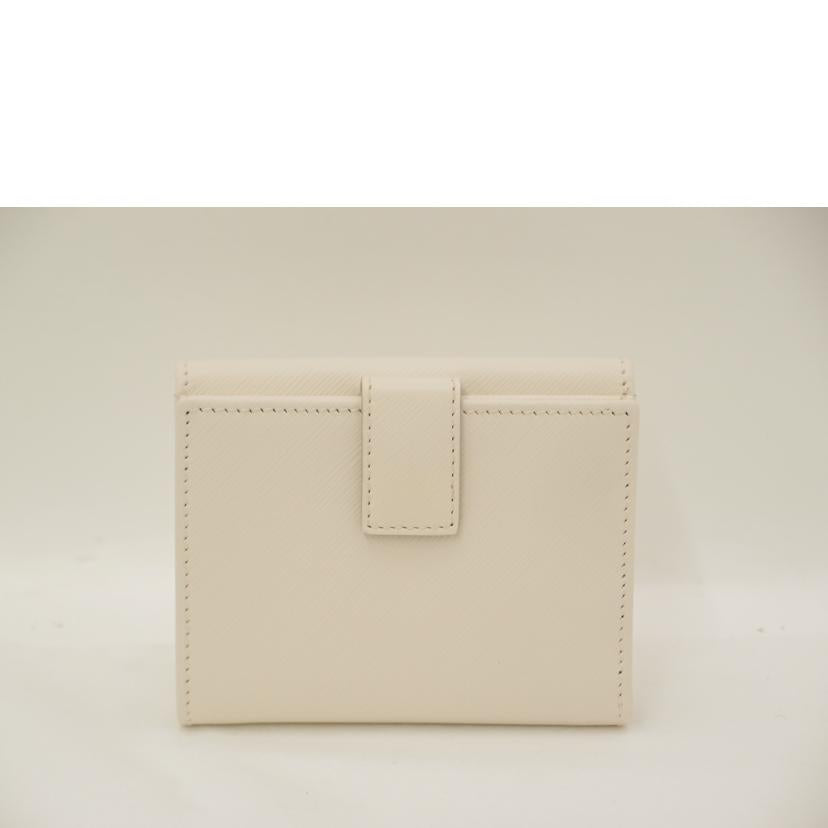 Ferragamo フェラガモ 白 Wホック レディース/ガンチーニコンパクト財布/ホワイト/227122//SAランク/69