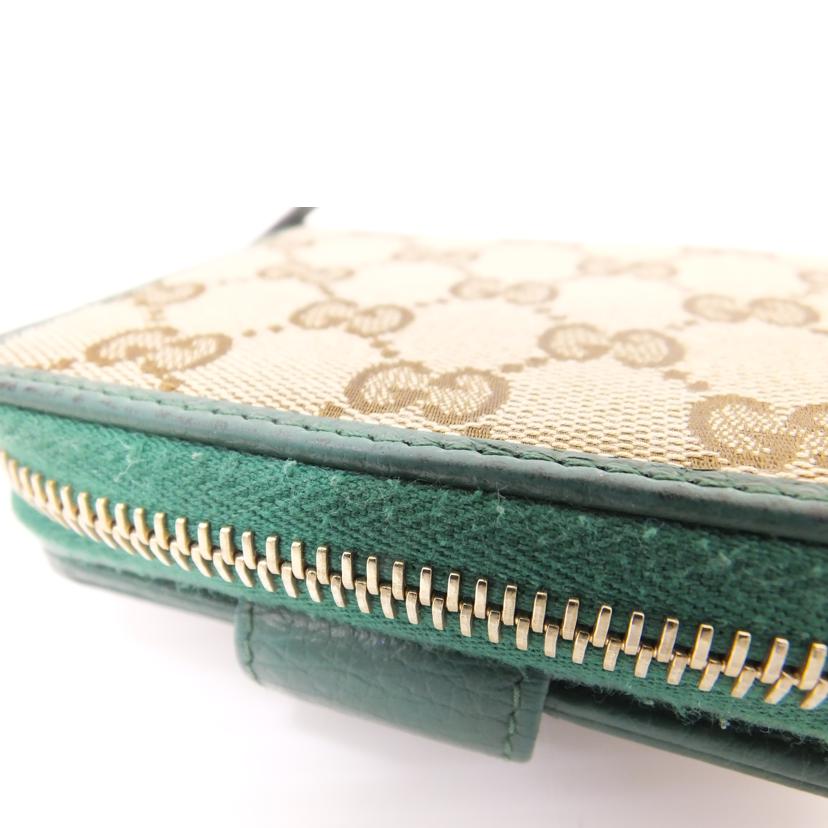 GUCCI グッチ/GGキャンバスラウンドファスナー二つ折り財布/346056//534***/Bランク/88