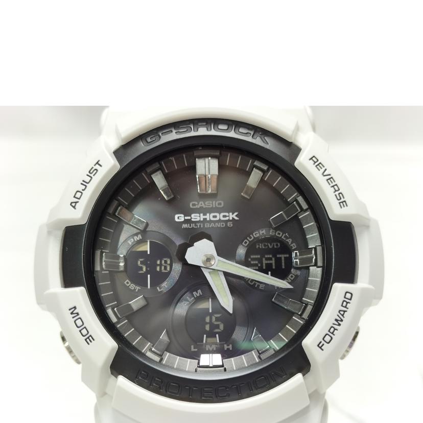 CASIO/ソーラ電波時計ワールドタイム/GAW-100B//Aランク/52