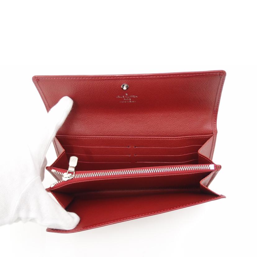LOUIS VUITTON ルイ・ヴィトン 長財布 二つ折り 赤 レディース/ポルトフォイユ・サラ/エピ/ルビー/M6374M//CA3180/ABランク/69