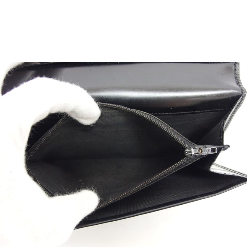 GUCCI グッチ/エナメルレザー/二つ折り長財布/ブラック/035・0416//187***/Bランク/04