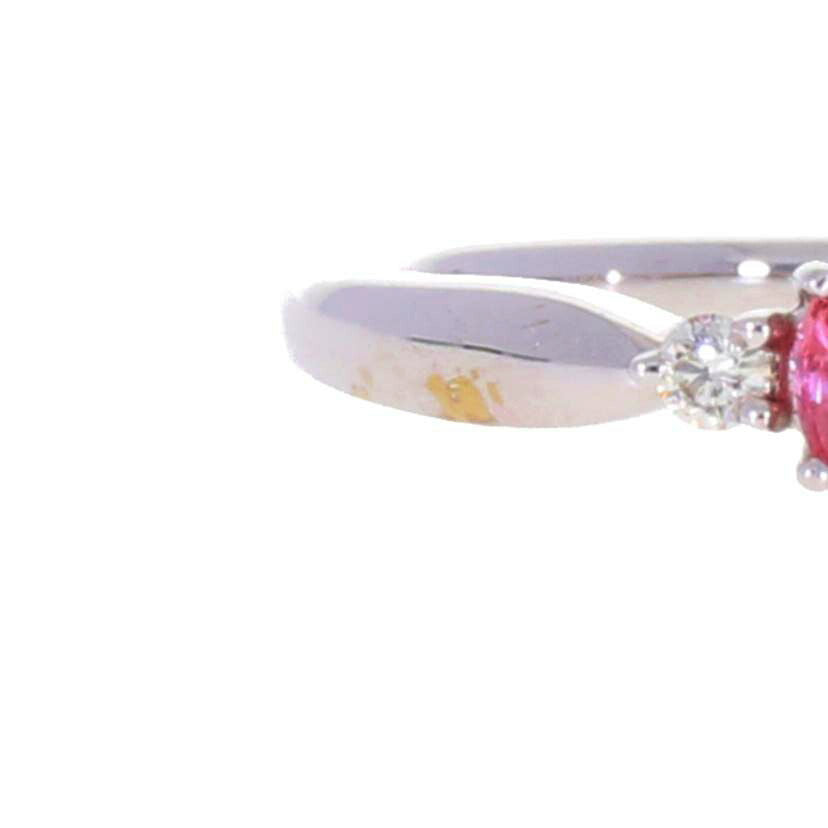 / K18WGパパラチアサファイアダイヤリング0.2/D0.04ct//ABランク/75