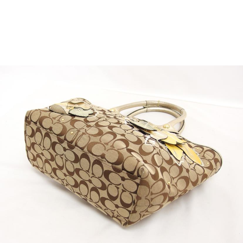 COACH コーチ /シグネチャー/フローラルアップリケ/トートバッグ/F16276//M10**/Bランク/04