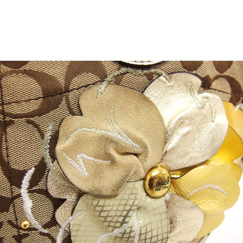 COACH コーチ /シグネチャー/フローラルアップリケ/トートバッグ/F16276//M10**/Bランク/04