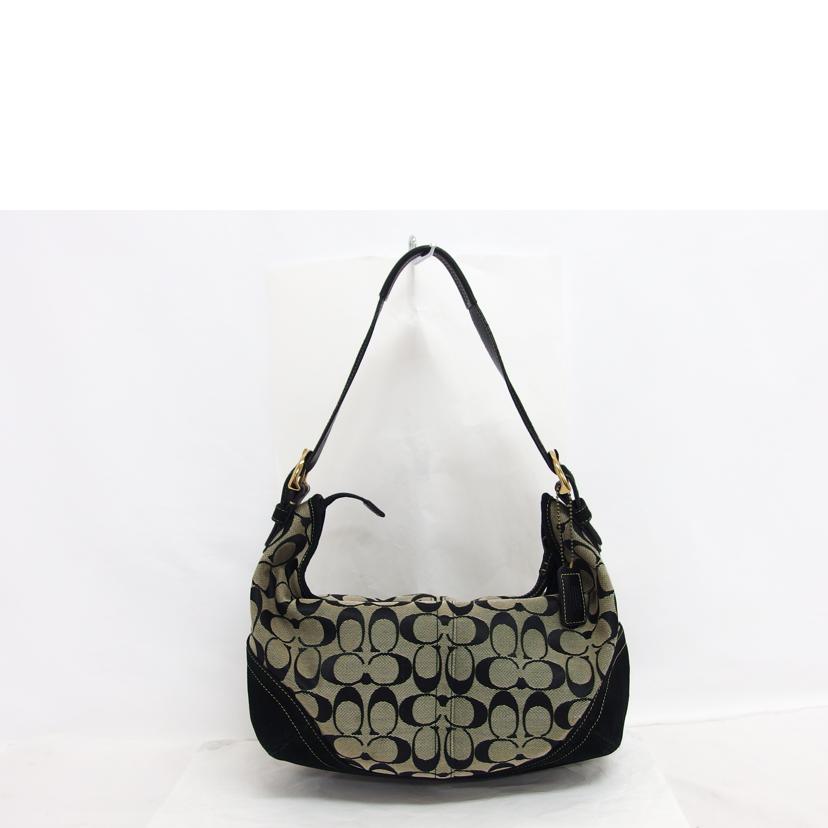 COACH コーチ /シグネチャー/ワンショルダーバッグ/キャンバス×スエード/9527//D3J/Bランク/04