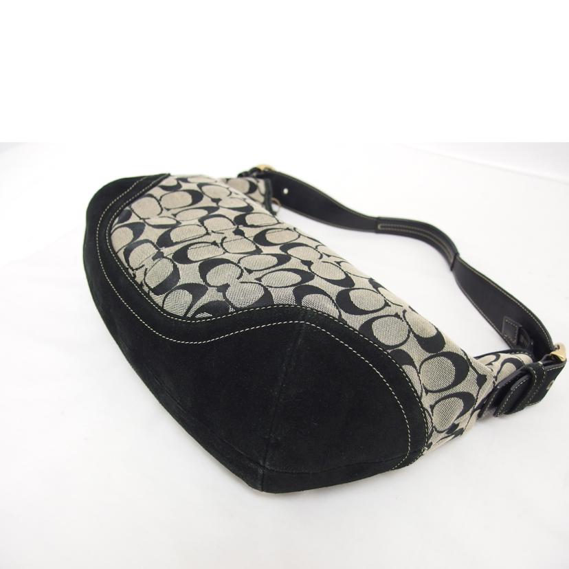 COACH コーチ /シグネチャー/ワンショルダーバッグ/キャンバス×スエード/9527//D3J/Bランク/04