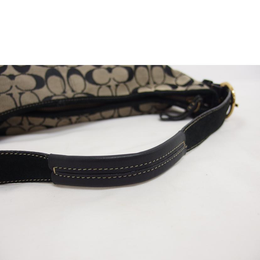 COACH コーチ /シグネチャー/ワンショルダーバッグ/キャンバス×スエード/9527//D3J/Bランク/04