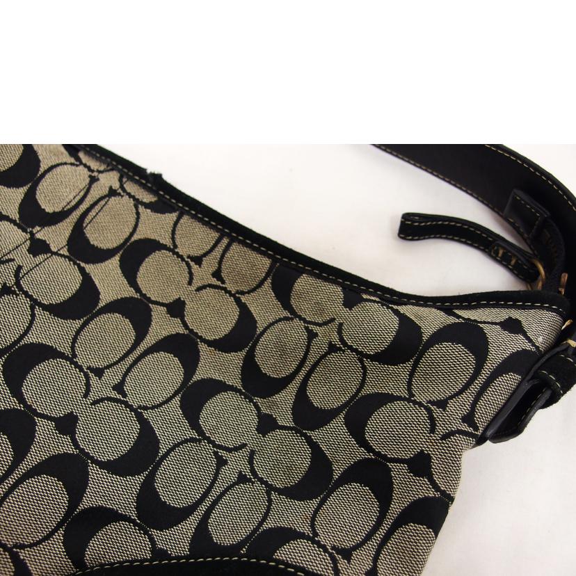 COACH コーチ /シグネチャー/ワンショルダーバッグ/キャンバス×スエード/9527//D3J/Bランク/04