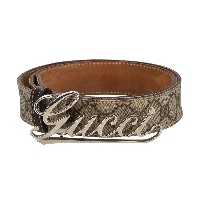 GUCCI グッチ/GGスプリーム ロゴバックル レザー ベルト/181830//497*********/Bランク/01