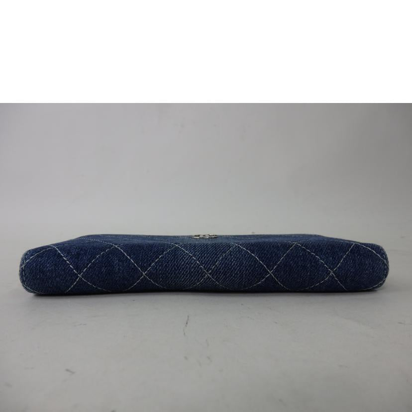 CHANEL シャネル/2019年プレコレクション/ココマークラウンドファスナー長財布/デニム/AP0212//27617253/Bランク/84