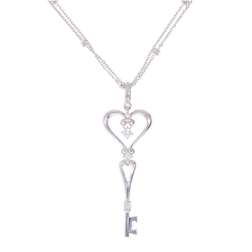 / K18WGダイヤネックレス0.15ct//ABランク/75
