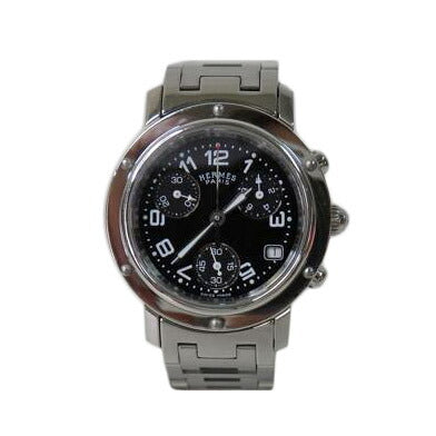 HERMES エルメス/クリッパー/クロノグラフ/黒文字盤/CL1.310//2332621/ABランク/84