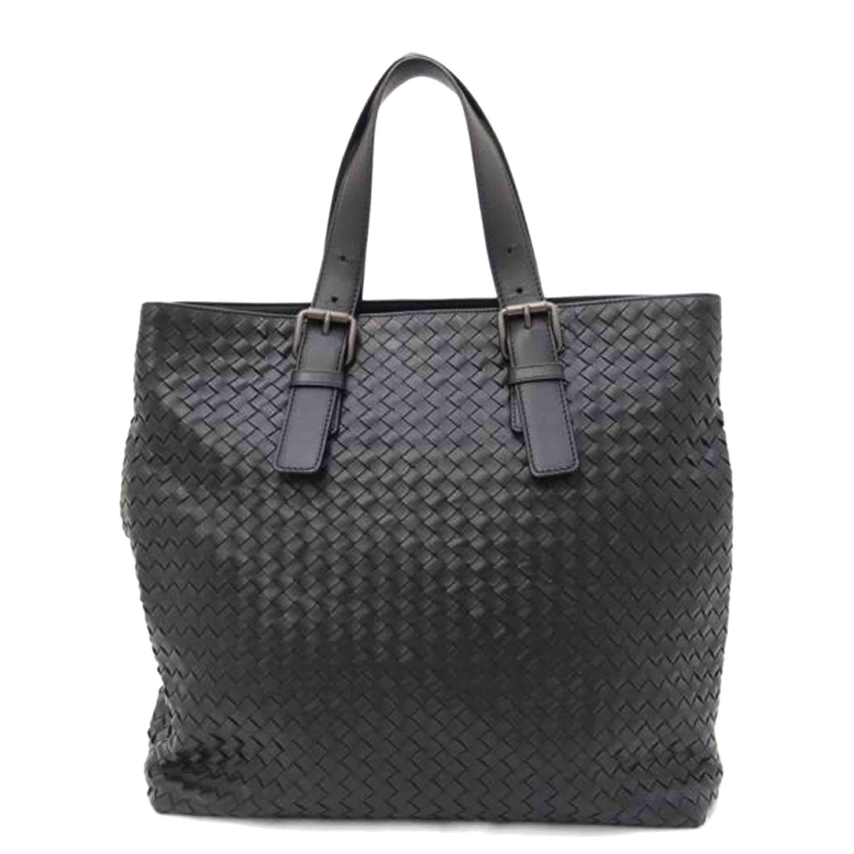 BOTTEGA VENETA ボッテガ・ヴェネタ レザー ハンドバック ビジネスバック A4対応 黒 メンズ レディース/イントレチャートトート/ブラック//Aランク/69