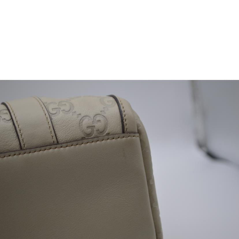 GUCCI グッチ/グッチシマビーホワイトレザーハンド/130942//166*/ABランク/89