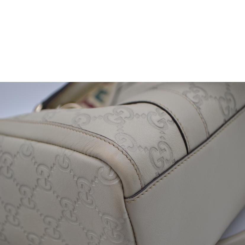 GUCCI グッチ/グッチシマビーホワイトレザーハンド/130942//166*/ABランク/89