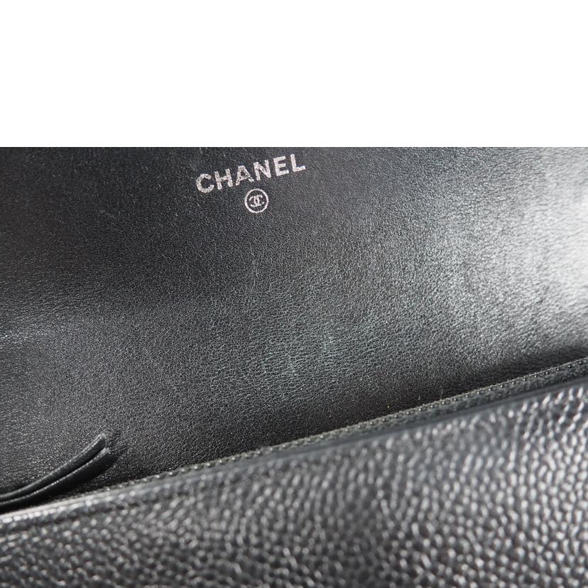 CHANEL シャネル/ココマーク キャビアスキン 長財布/A50070//18648939/Cランク/79