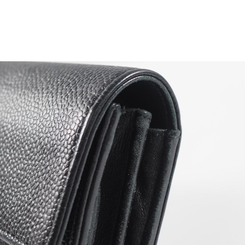 CHANEL シャネル/ココマーク キャビアスキン 長財布/A50070//18648939/Cランク/79
