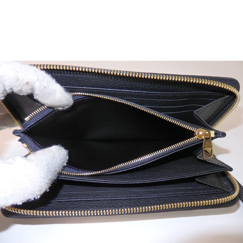 LV ルイヴィトン/ジッピーウォレット/モノグラム・アンプラント/ノワール/M60571//FRIDタグ/Aランク/84