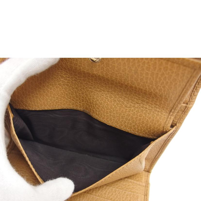 GUCCI グッチ ミディアムウォレット/レザー三つ折り財布/キャメル/346057//525***/Bランク/04